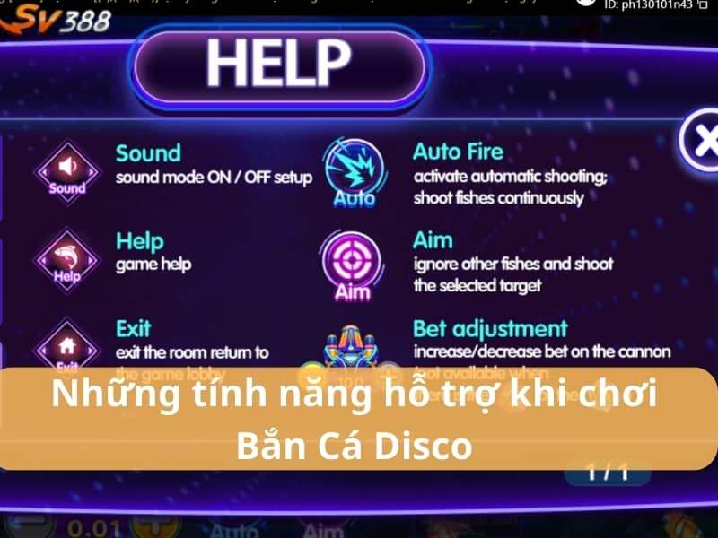 Những tính năng hỗ trợ khi chơi bắn cá Disco